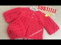 Karnabahar Modelli Tığ işi Bebek Hırkası/Kolay ve Güzel Kız Bebek Ceketi/1 Yaş için