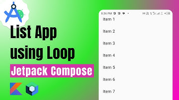 Scrollable List App Using Loop in Jetpack Compose Scroll State | Android Studio