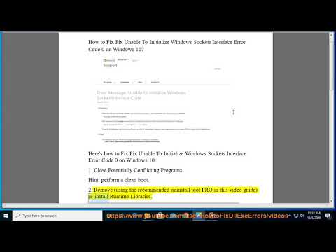 Fix Fix Unable To Initialize Windows Sockets Interface Error Code 0 on Windows 10