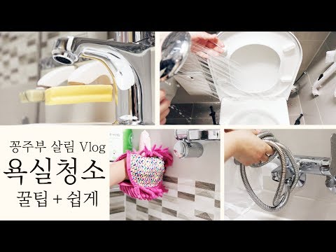 SUB)욕실청소 이렇게 하고 있어요. 욕실청소 쉽게 하는법과 몇가지 꿀팁/Bathroom Clean With Me/How to Clean A Bathroom