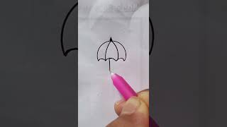 Hafcercel Umbrella Drow Teqniq Art