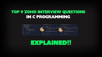 ZOHO L1 Interview C Programming Questions With Output Explained | Zoho 2025