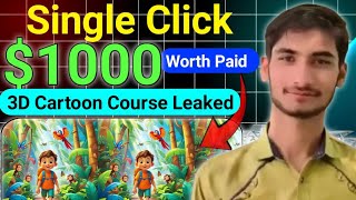 Create 3D Cartoon Videos in ONE CLICK 😱 ($1000 worth Paid Course REVEALED!)