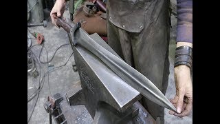 Forging a Bronze Age style sword from a semi truck leaf spring, part 3