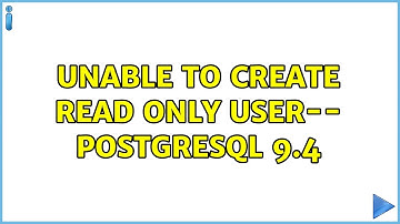 Unable to create read only user-- postgresql 9.4