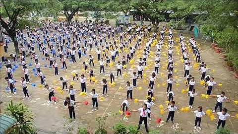 Bài thi thể dục giữa giờ Trường tiểu học Tân Tây 1