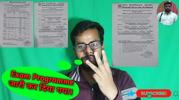 Magadh University Part 2, MA/M.Sc/M.Com Exam Programme जारी कर दिया गया।