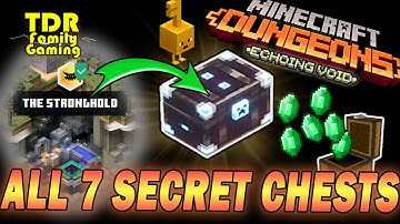 ALL SECRETS & BUTTONS WALKTHROUGH IN STRONGHOLD - Minecraft Dungeons Echoing Void DLC