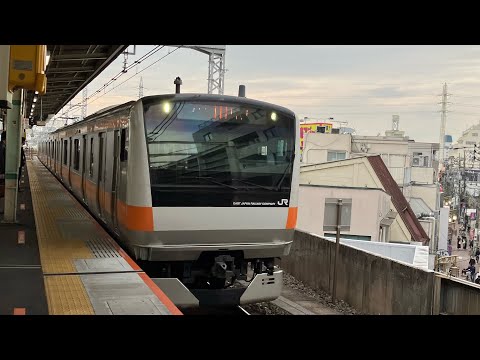 レール削正音の変化〜中央線快速東京行き　三鷹〜荻窪駅間LCD、走行音、(吉祥寺〜荻窪駅間は車窓付き)荻窪駅4番線発車メロディー付き※サムネは高円寺駅にて