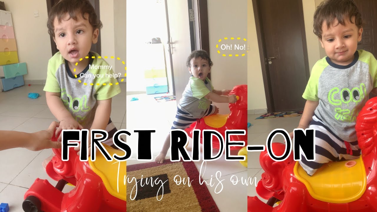 Baby trying his first ride-one #horseriding #toddlerlife #babydriver # ...