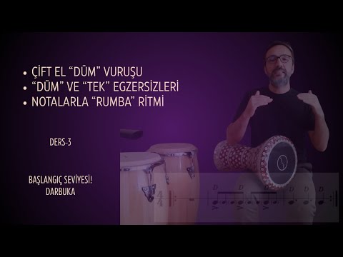 Introduction to Darbuka Lesson-3: Basic Beats and "Rumba" Rhythm