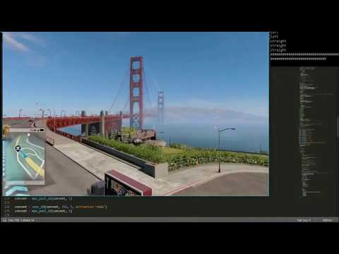 Watch Dogs 2 Self Driving Car AI Neural Network PYTHON - *DOESN'T USE THE BLUE MARKER ON ROAD*