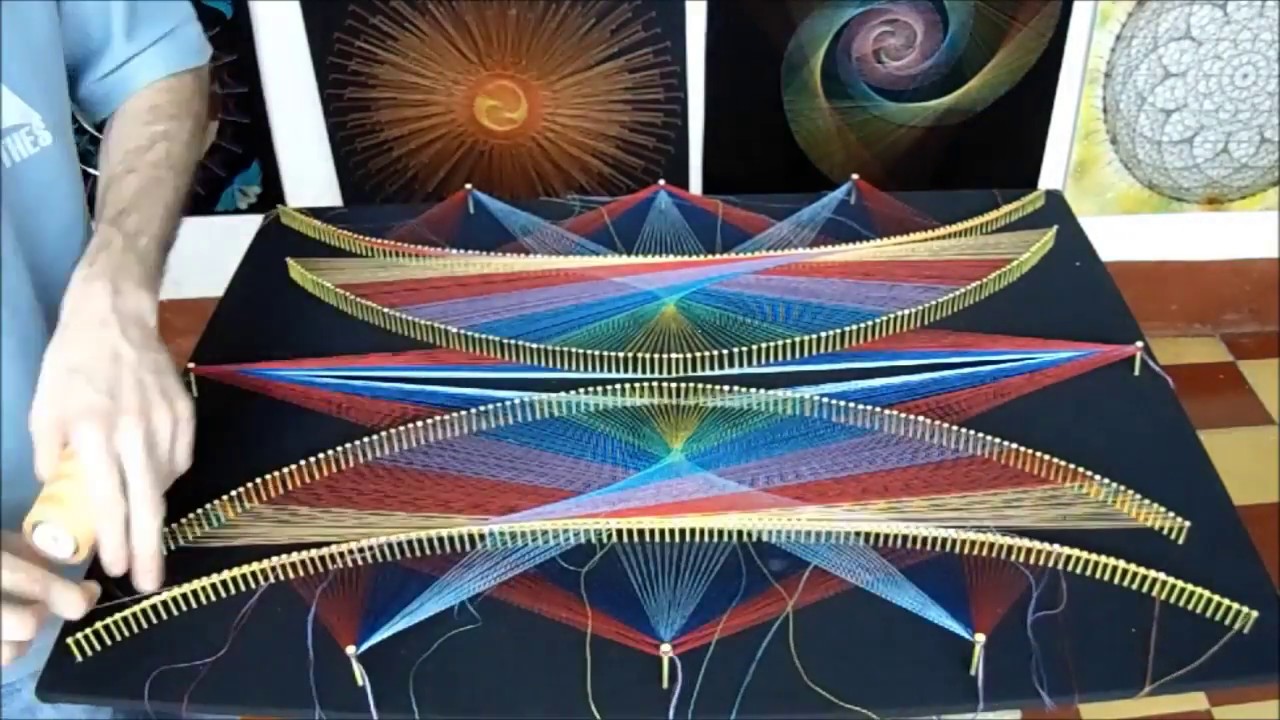 string art curva parabólica por jorge de la tierra
