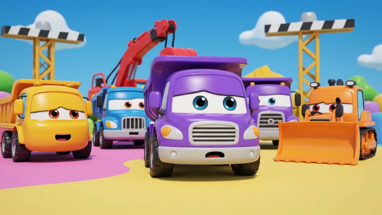 🛠️ Big Machines Song | Construction Trucks 3D Cartoon Animation
