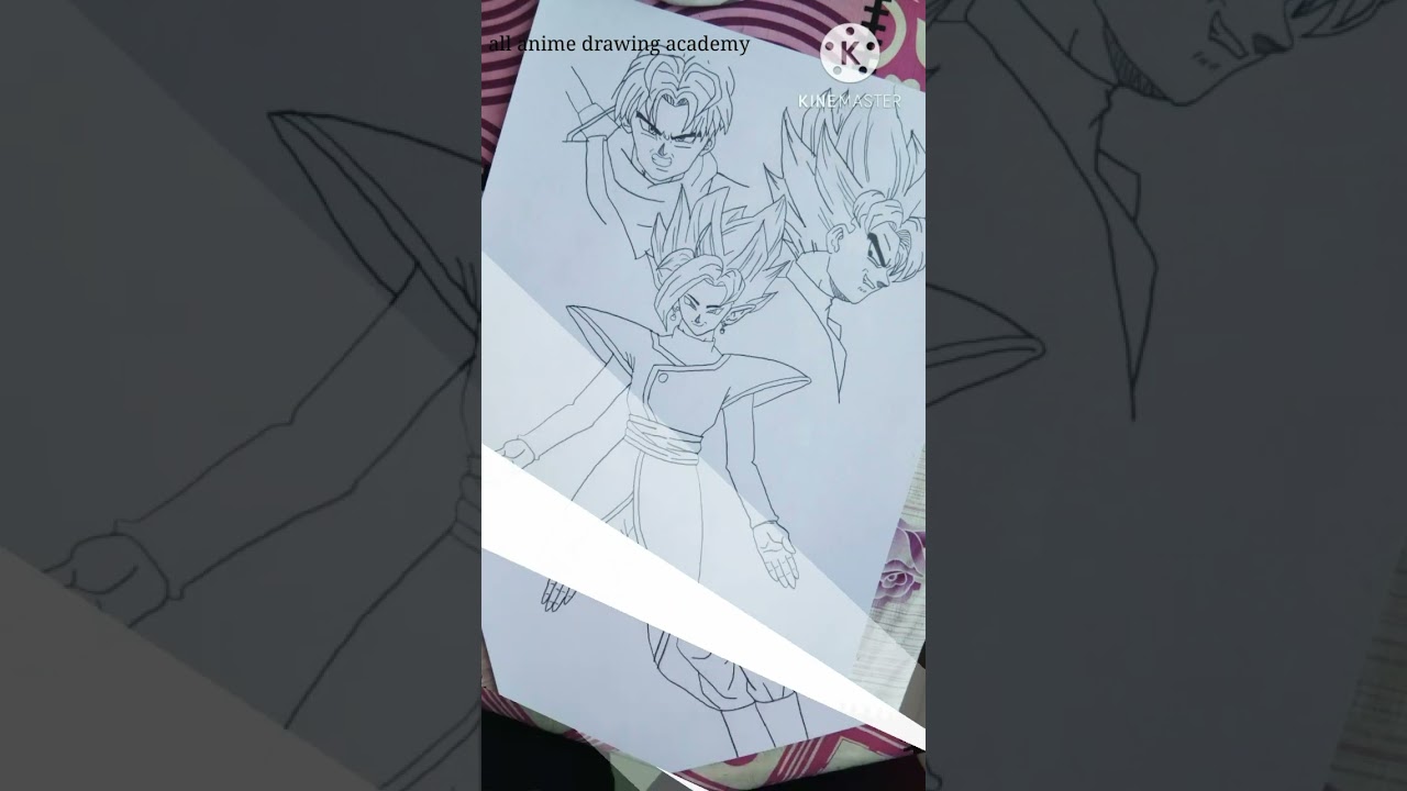 Easy to draw future trunks Vs samasu Vs goku black ll 