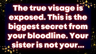 The true visage is exposed. This is the biggest secret from your bloodline. Your sister is not your