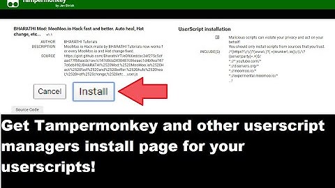 How to get Tampermonkey (as well as other userscript managers) installing page for your userscripts!