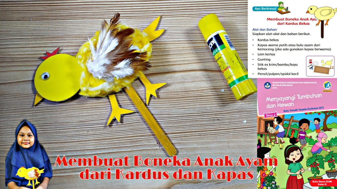  TUTORIAL Membuat  Boneka  Anak  Ayam  dari  Kardus  Bekas  dan 