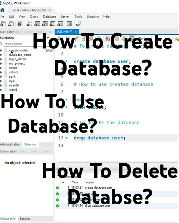 How to Create and delete Database in MySQL workbench | SQL Guide | SQL ...