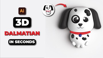 How To Make 3d Dalmatian In Second｜ Illustrator Tutorial 2022