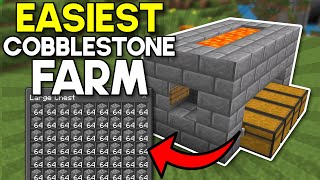 Easiest Minecraft 1.20 Cobblestone Farm