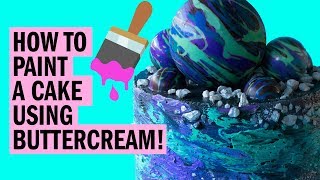 How To Paint A Cake Using Buttercream! The Scran Line