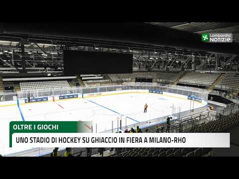 Video Uno stadio di Hockey su ghiaccio in Fiera a Milano-Rho