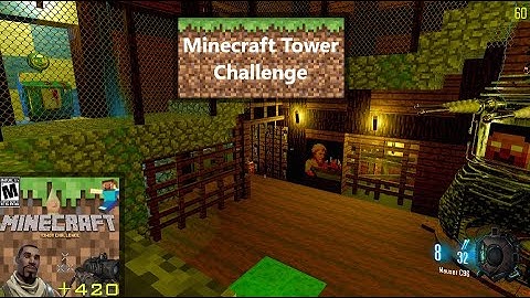 Climbing The Minecraft Tower Challenge - BO3 Zombies Custom Maps