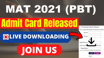 MAT 2021 PBT Admit Card (Released) - Download Your MAT 2021 PBT Hall Ticket Here