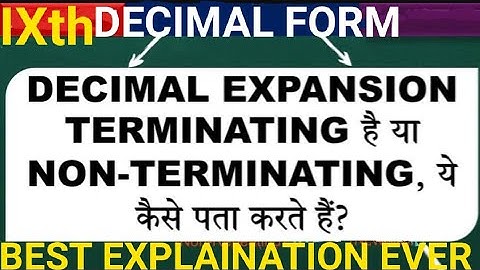 DIVISION & TYPES OF DECIMAL FORM: CLASS 9th: CH:1#NUMBER SYSTEM: BEST EXPLAINATION BY DR.AMAN SEHGAL