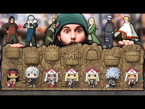 Building The Full Funko Naruto Hokage Wall... It Took An Entire Year To Make This..