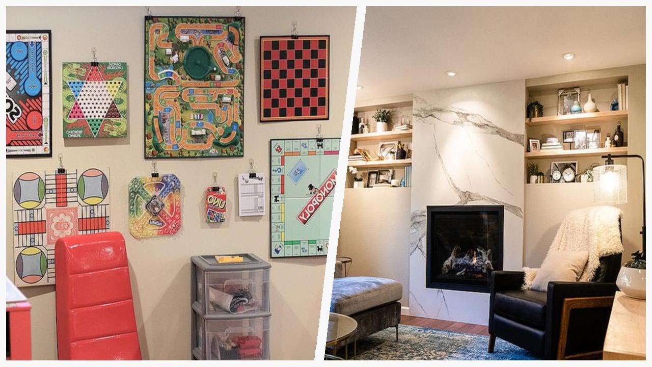 75 Blue Brown Floor Basement Design Ideas You'll Love ⭐️