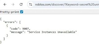 ROBLOX DOWN | Roblox errors Code:9007 Service Instances Unavailable | Roblox server down