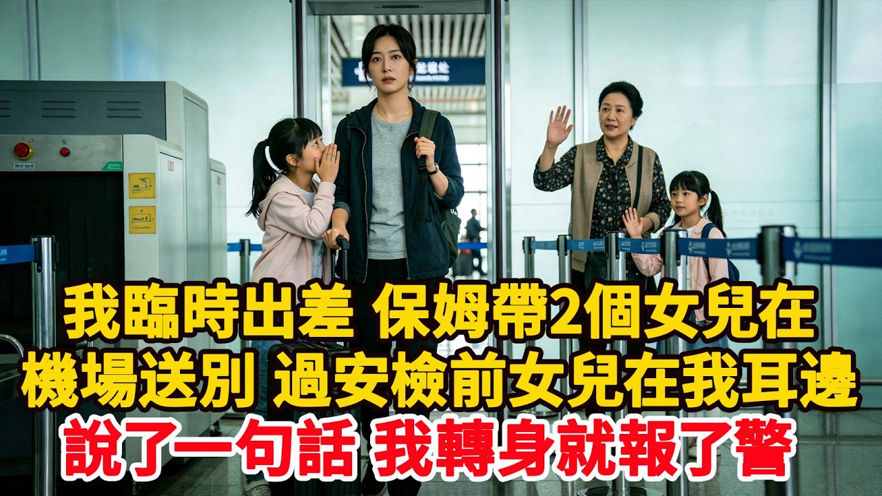 我臨時出差 保姆帶2個女兒在機場送別 過安檢前女兒在我耳邊說了一句話 我轉身就報了警#為人處世 #正能量 #故事分享 #生活經驗 #情感