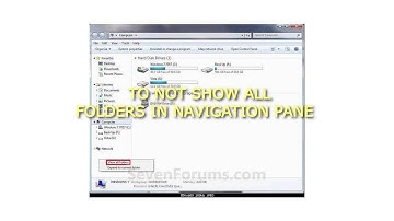 How to Show or Not Show All Folders in the Windows 7 Navigation Pane
