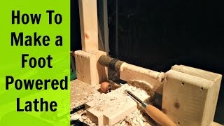 How to make a awesome Foot Powered Lathe with a bungee cord, two bug nails and some rope. I saved few bucks by mounting ...