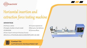 Horizontal insertion and extraction force testing machine