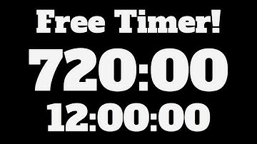 VHS 720 Min / 12 Hour Timer