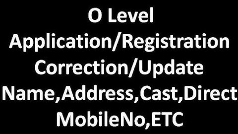 O Level Application/Registration Form Correction/Update Full Process In Hindi(ओ लेवल फॉर्म करेक्शन )