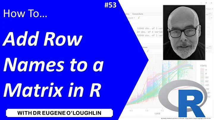 How To... Add Row Names to a Matrix in R #53