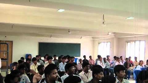 Seminar on Mechatronics and Mobile Technologies in MVR Eng.College, By DR. L.V.Prasad.