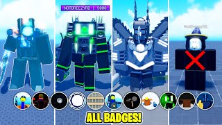 How to get ALL BADGES in SUPER BOX SIEGE DEFENSE! (ROBLOX)