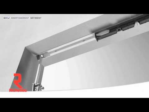 Quincaillerie Richelieu - Systeme coulissant pour porte avec fermeture amortie sur rail d'aluminium