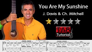 You Are My Sunshine | Classical Guitar Tutorial + Sheet & Tab