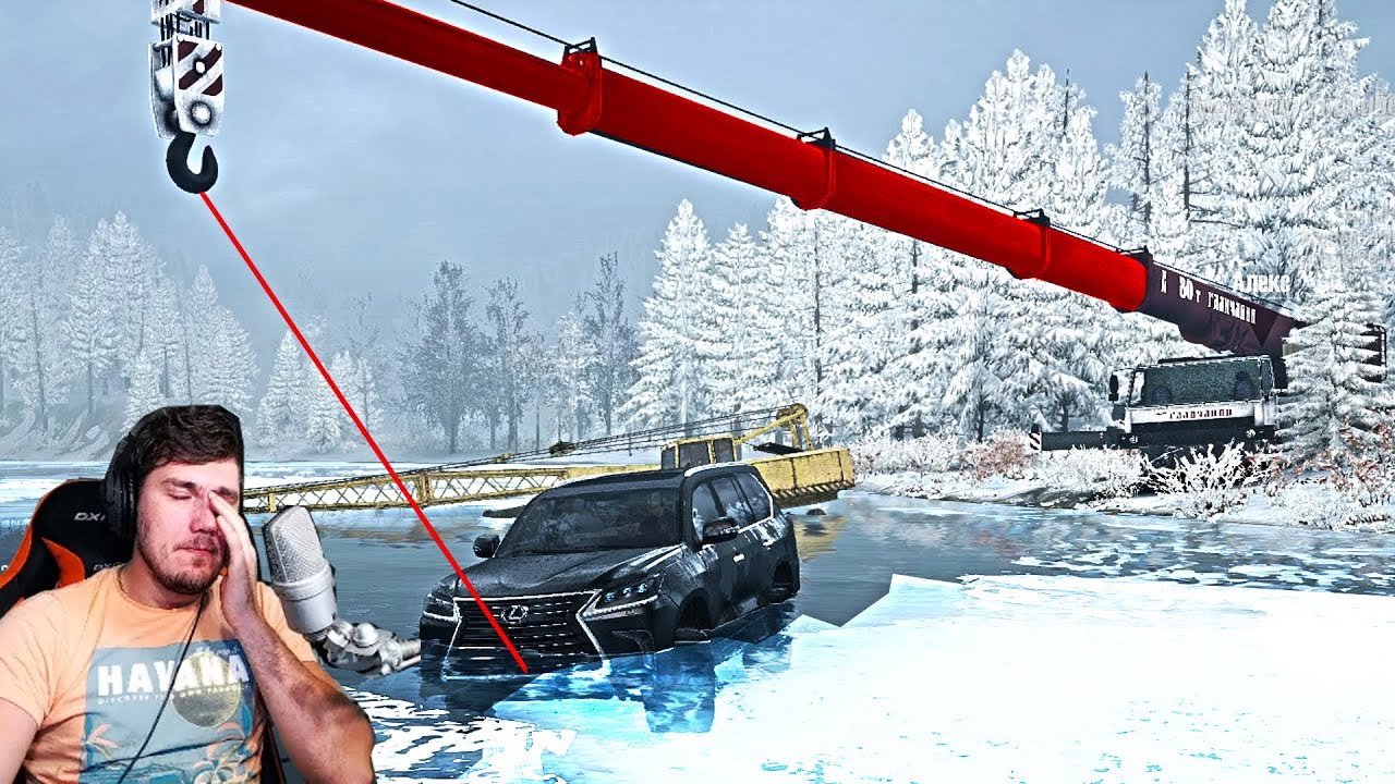 КРАН УШЕЛ ПОД ЛЕД - НАЧАЛЬНИК В ШОКЕ РАБОЧИЕ УТОПИЛИ ВСЮ ТЕХНИКУ - SPINTIRES