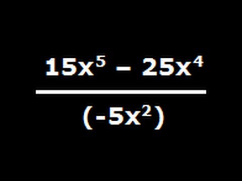 Algebra Division Of Binomial(two Term Expression) By Monomial