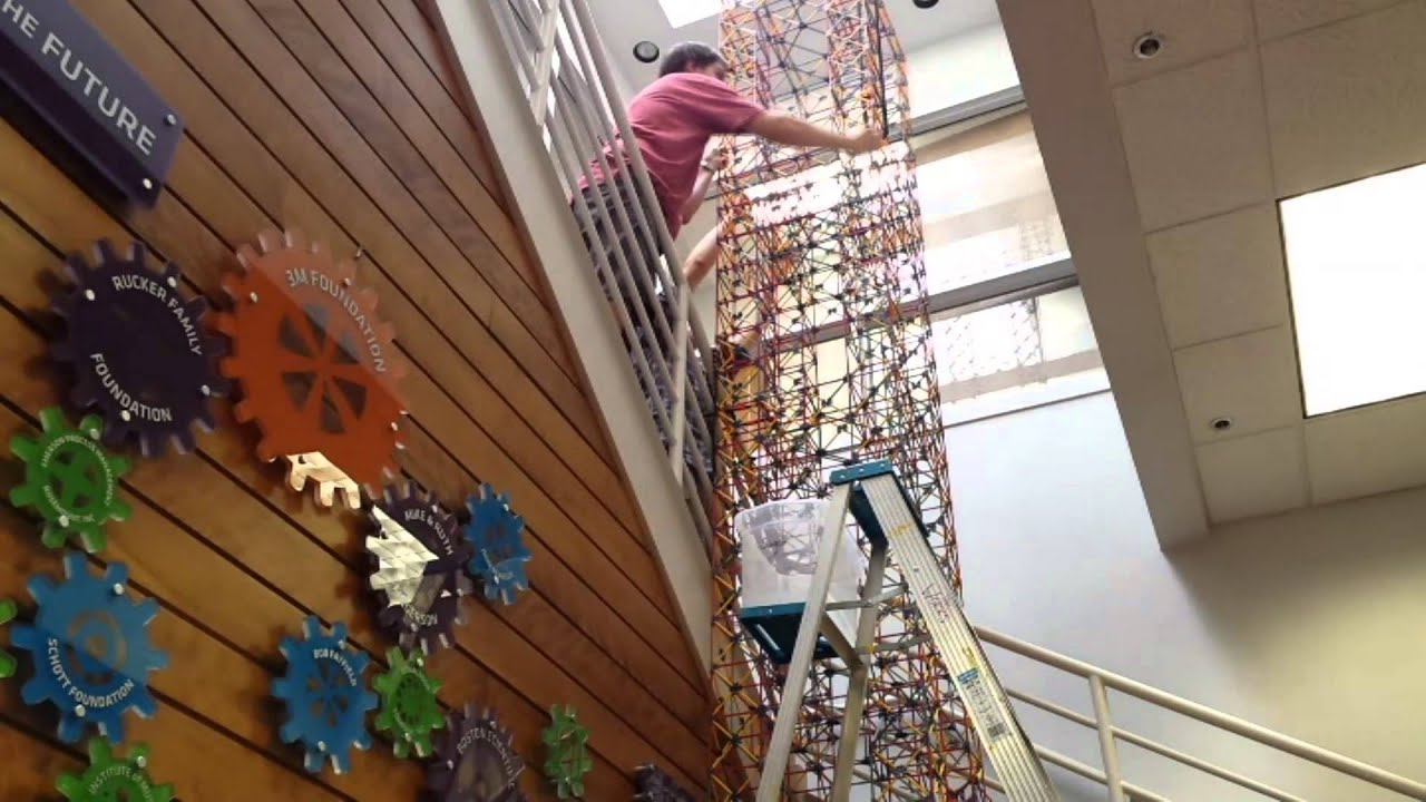 knex at the works museum worlds tallest knex ball machine the works museum bloomington mn