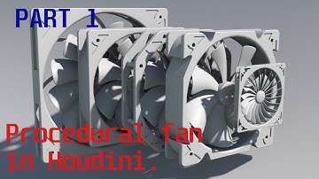 Procedural PC case fan modeling in Houdini.PART 1 Power of groups, and relative references.