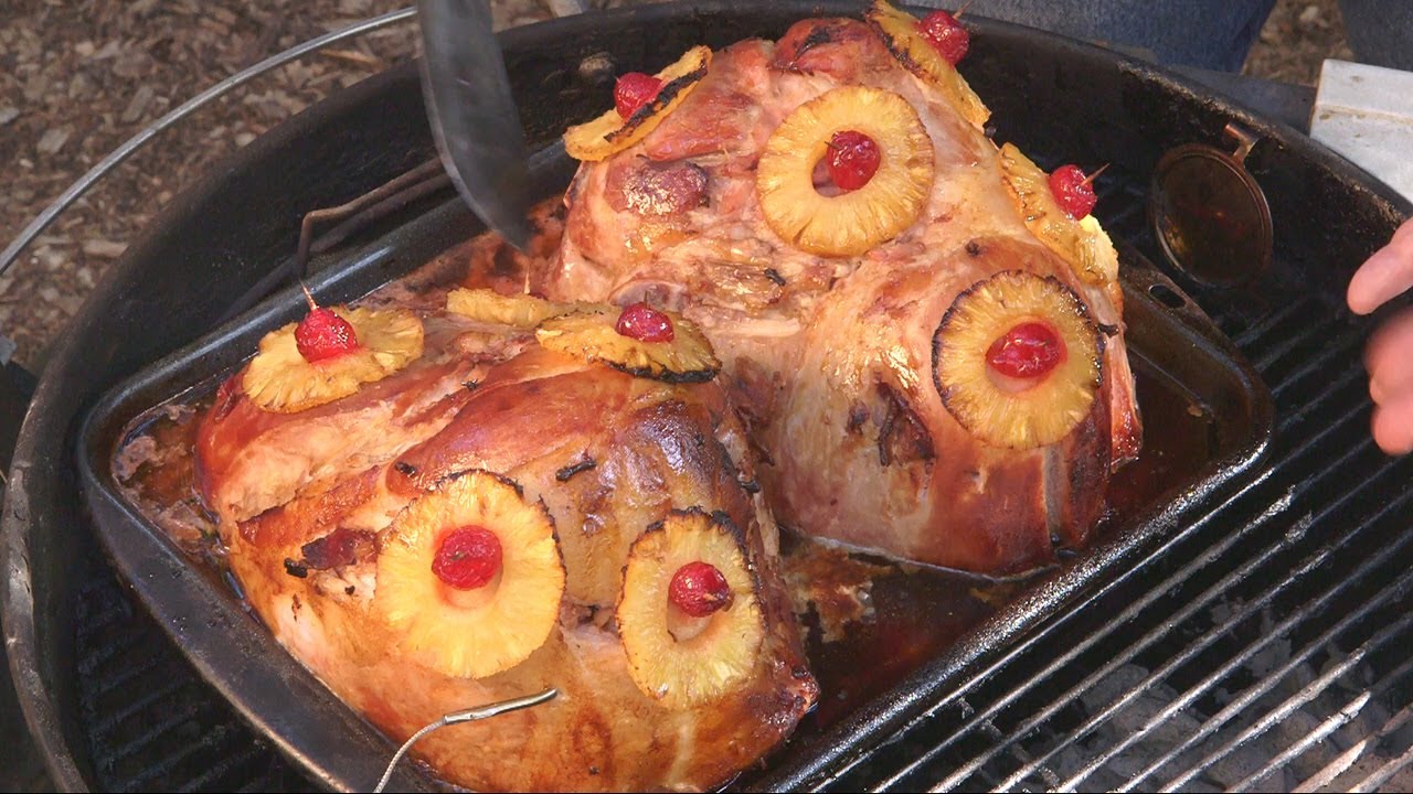 How to grill Ham with Pineapple & Bacon | Recipe | BBQ Pit Boys