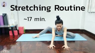 ยืดเหยียดทุกวัน |โยคะพื้นฐานเบื้องต้นผู้ฝึกใหม่ 17min |Full Body Stretching Routine |Yoga with KruNa